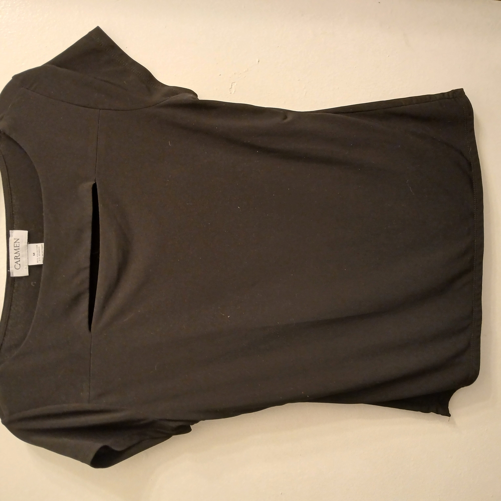 Carmen Marc Valvo Black Blouse
